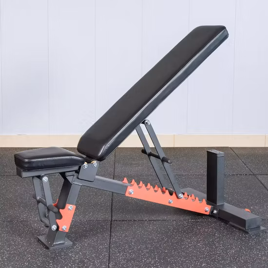 Высококачественная наклонная плоская регулируемая скамья для упражнений с гантелями
