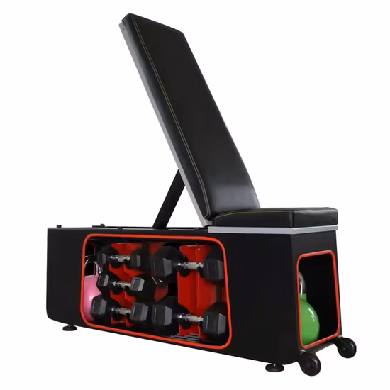 Скамья для жима Leadman Custom Gym, коммерческая, PRO, наклонная, плоская, многофункциональная, регулируемая, для хранения гантелей